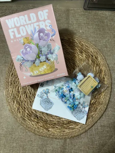 World of flowers Blue-LEGO DIY Kit