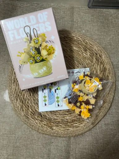 World of flowers brown-LEGO DIY Kit